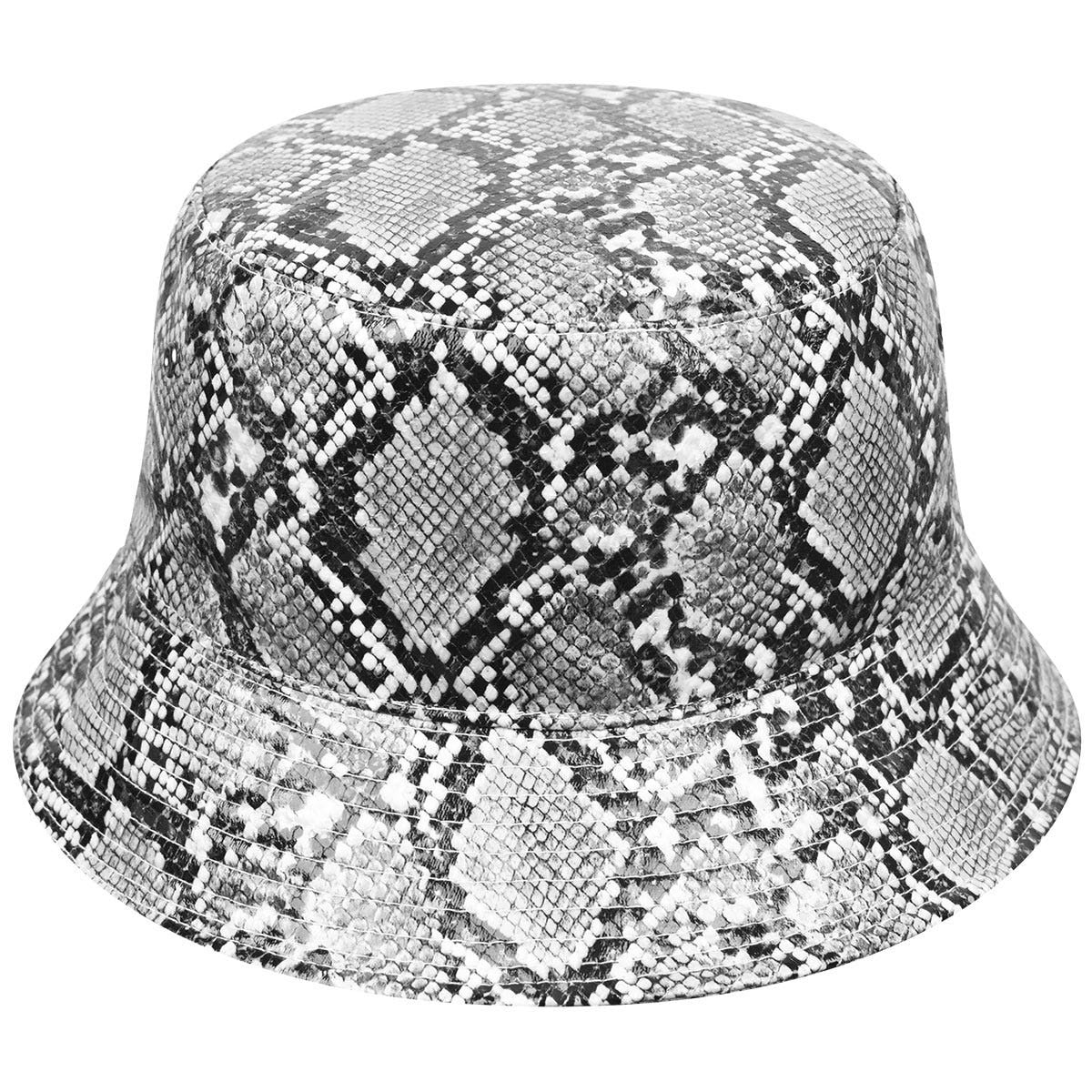 Kangol snakeskin bucket fischerhut, Schwarz