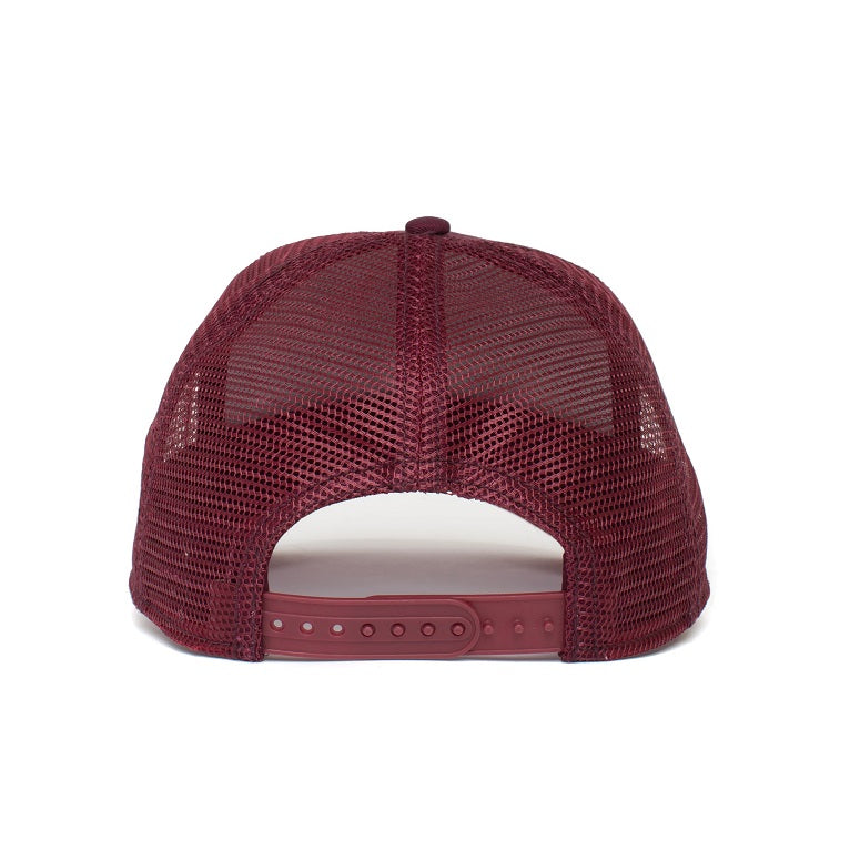 Goorin Bros trucker black panther cap, Maroon