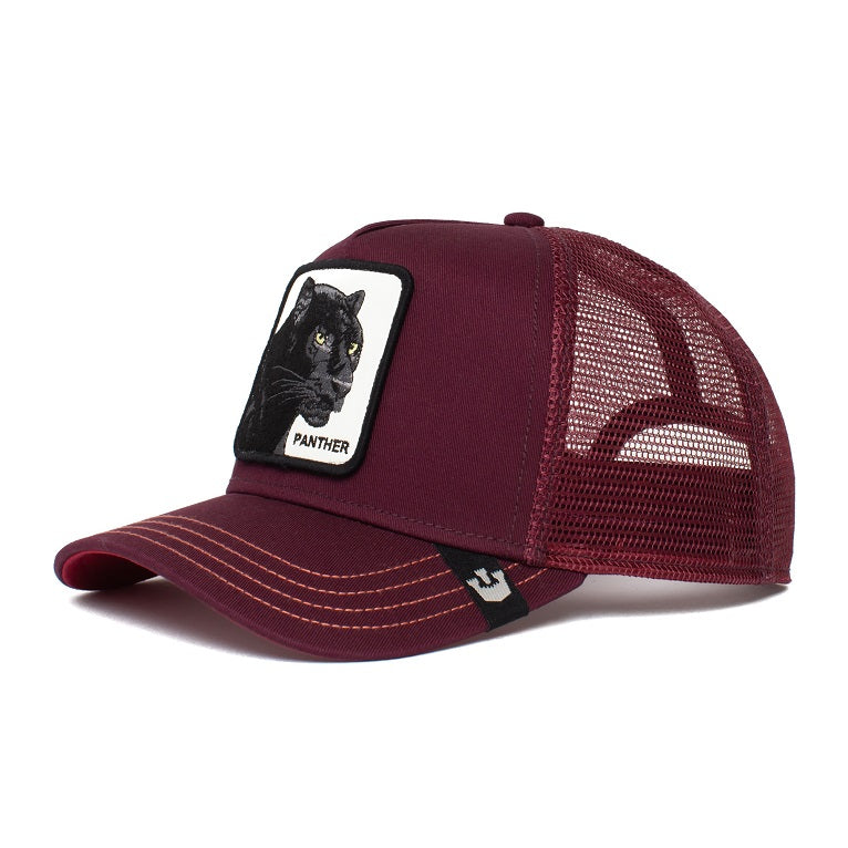 Goorin Bros trucker black panther cap, Maroon