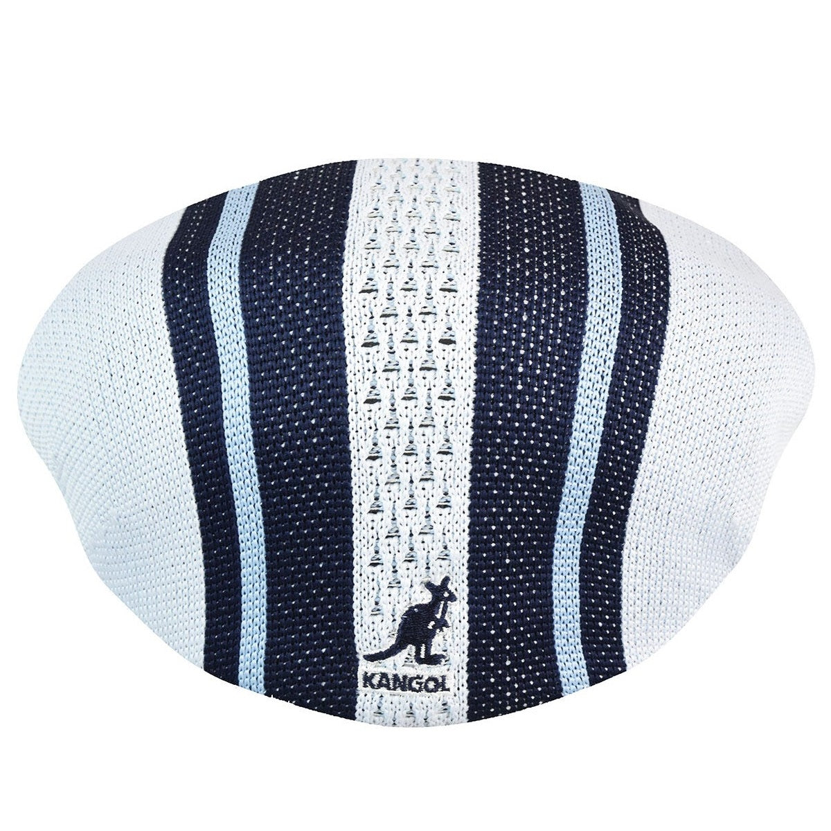 Kangol vented stripe 504 flatcap, Weiß