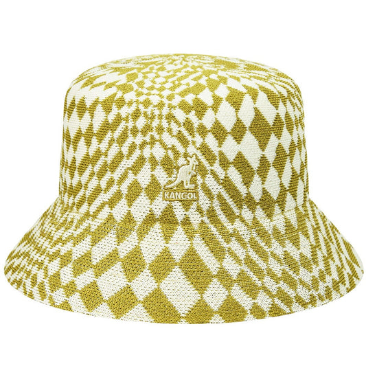 Kangol warped check fischerhut, Gelb