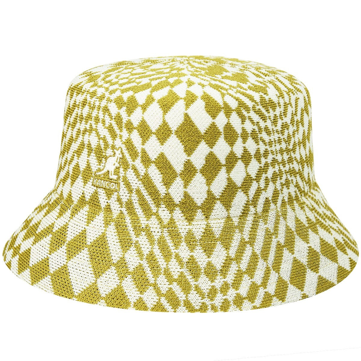 Kangol warped check fischerhut, Gelb