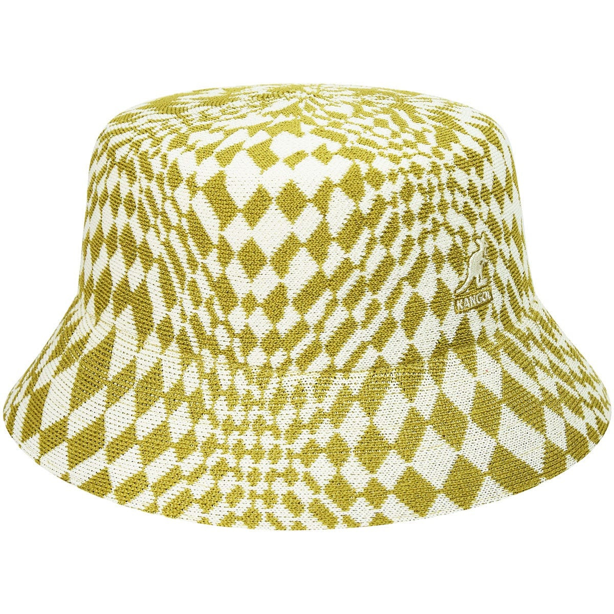 Kangol warped check fischerhut, Gelb