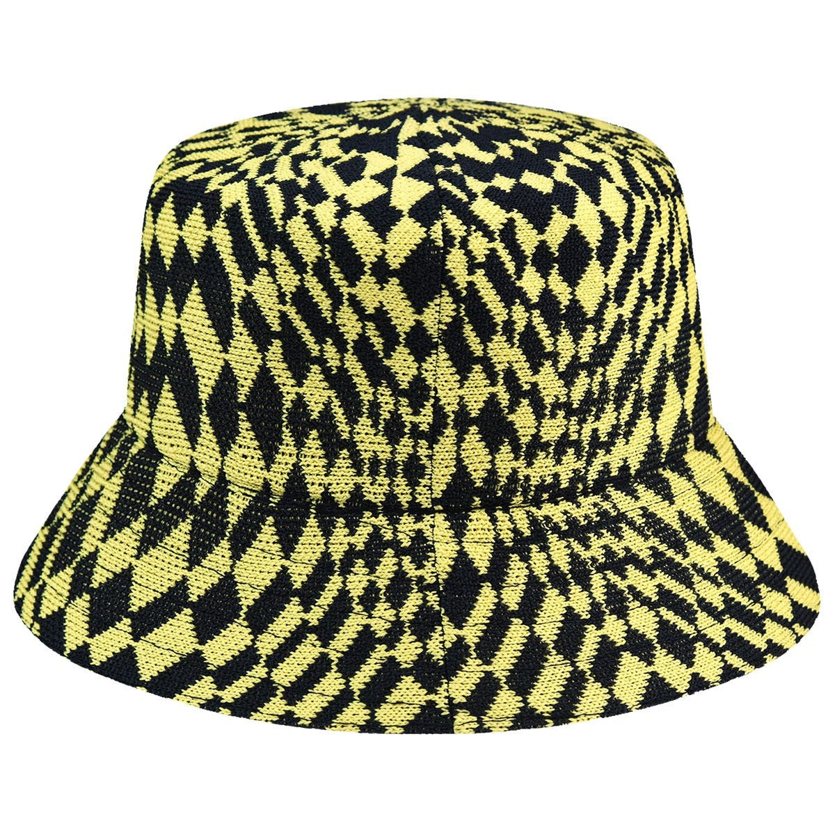 Kangol warped check fischerhut, Marine/Gelb