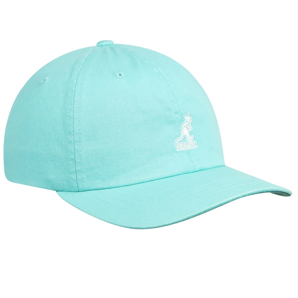 Kangol washed cotton adjustable baseball cap aqua, Blau