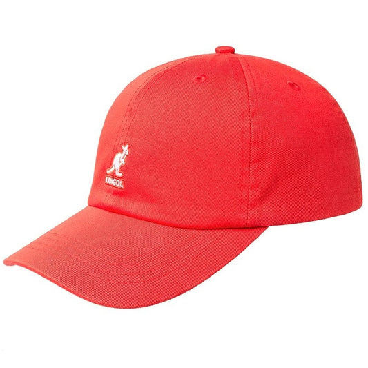 Kangol washed cotton adjustable baseball cap, Rot