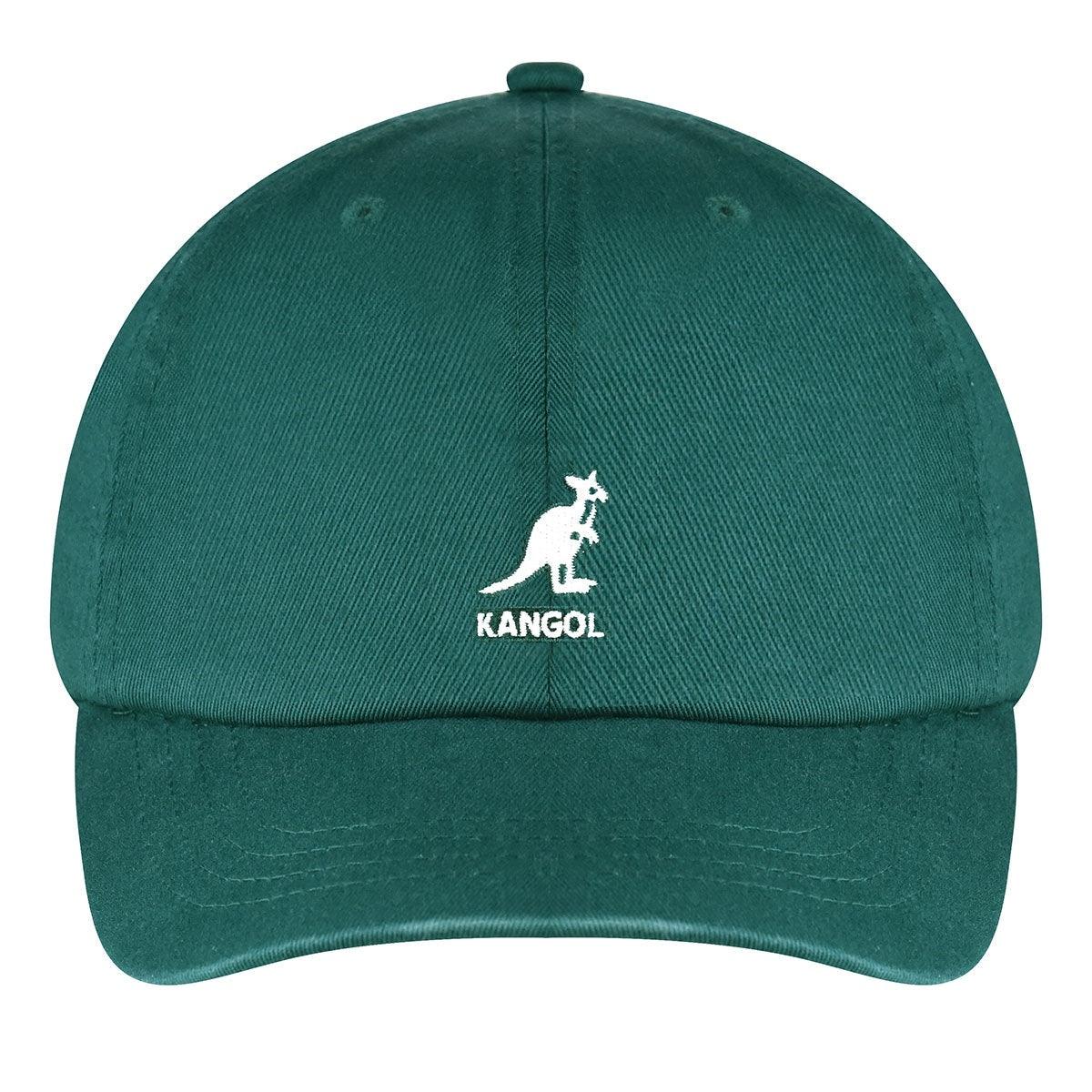 Kangol washed cotton adjustable baseball cap pine, Grün