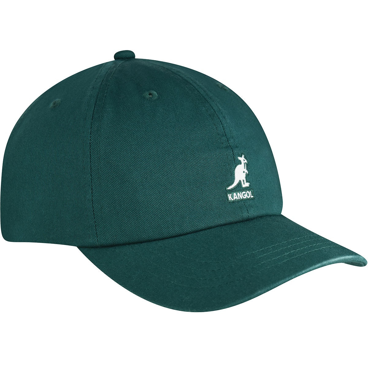 Kangol washed cotton adjustable baseball cap pine, Grün