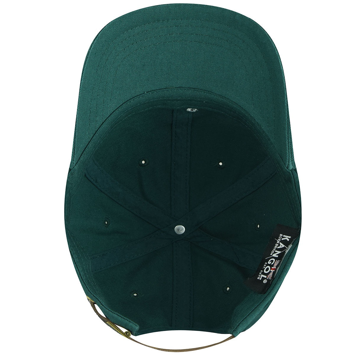 Kangol washed cotton adjustable baseball cap pine, Grün