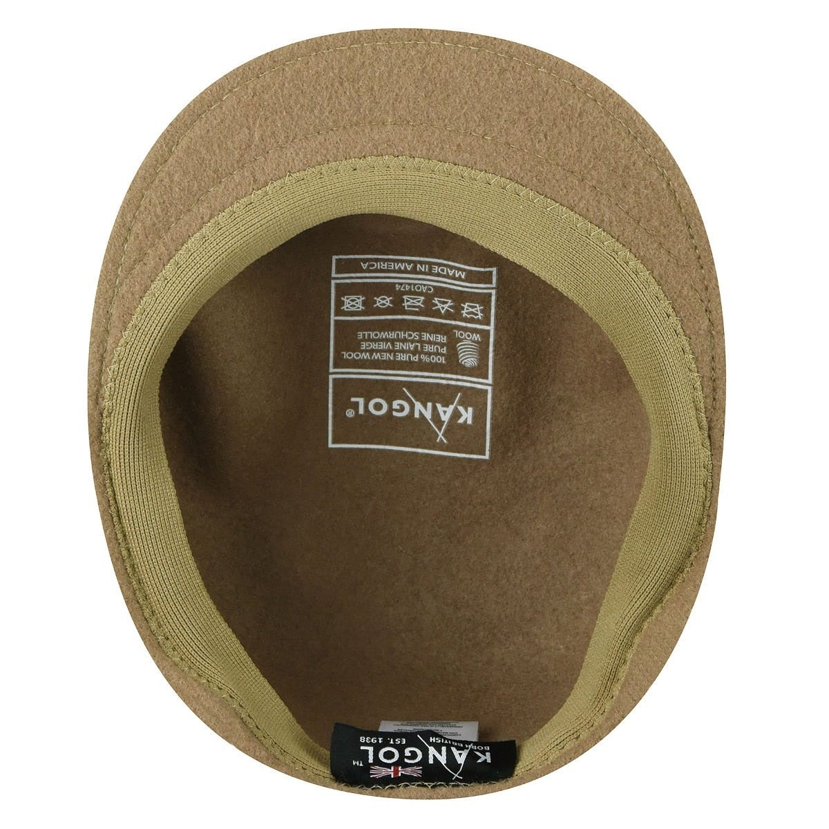 Kangol schiebermütze wolle 504 camel, Braun