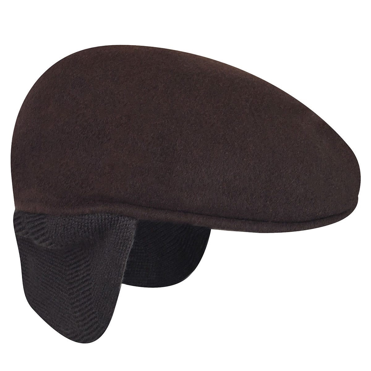 Kangol schiebermütze wolle 504 earlap flatcap, Braun