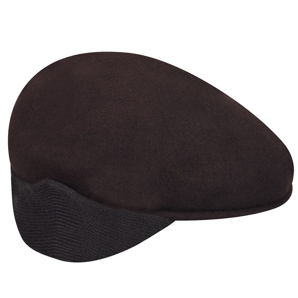 Kangol schiebermütze wolle 504 earlap flatcap, Braun