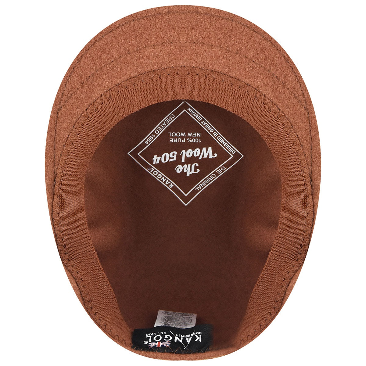 Kangol schiebermütze wolle 504 mahogany, Braun