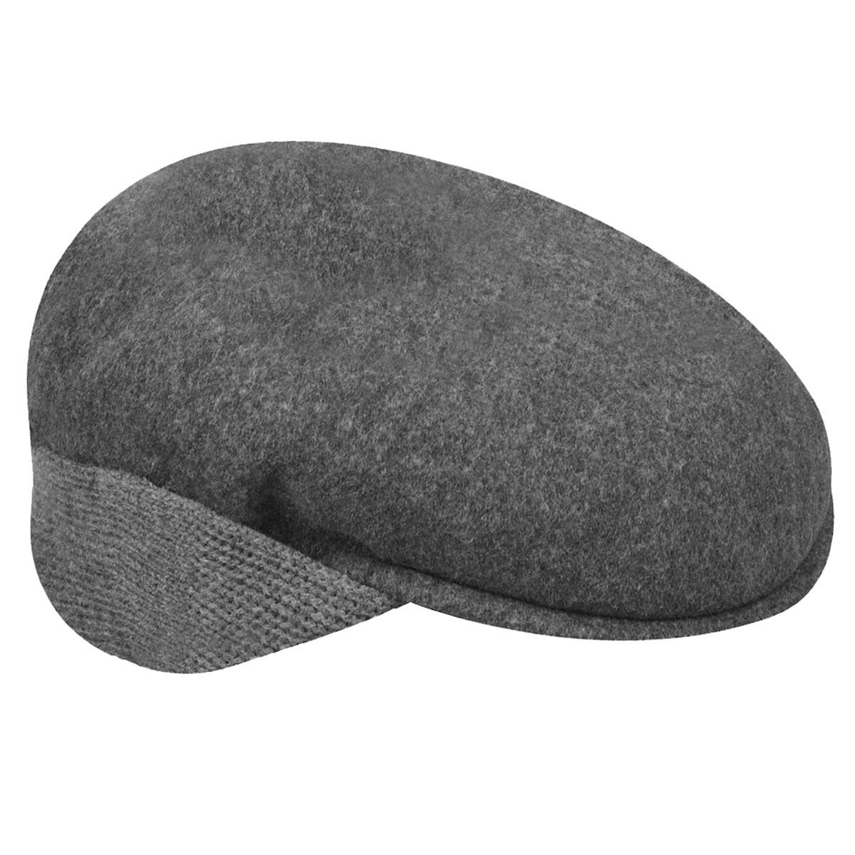 Kangol schiebermütze wolle 504 earlap flatcap, Grau