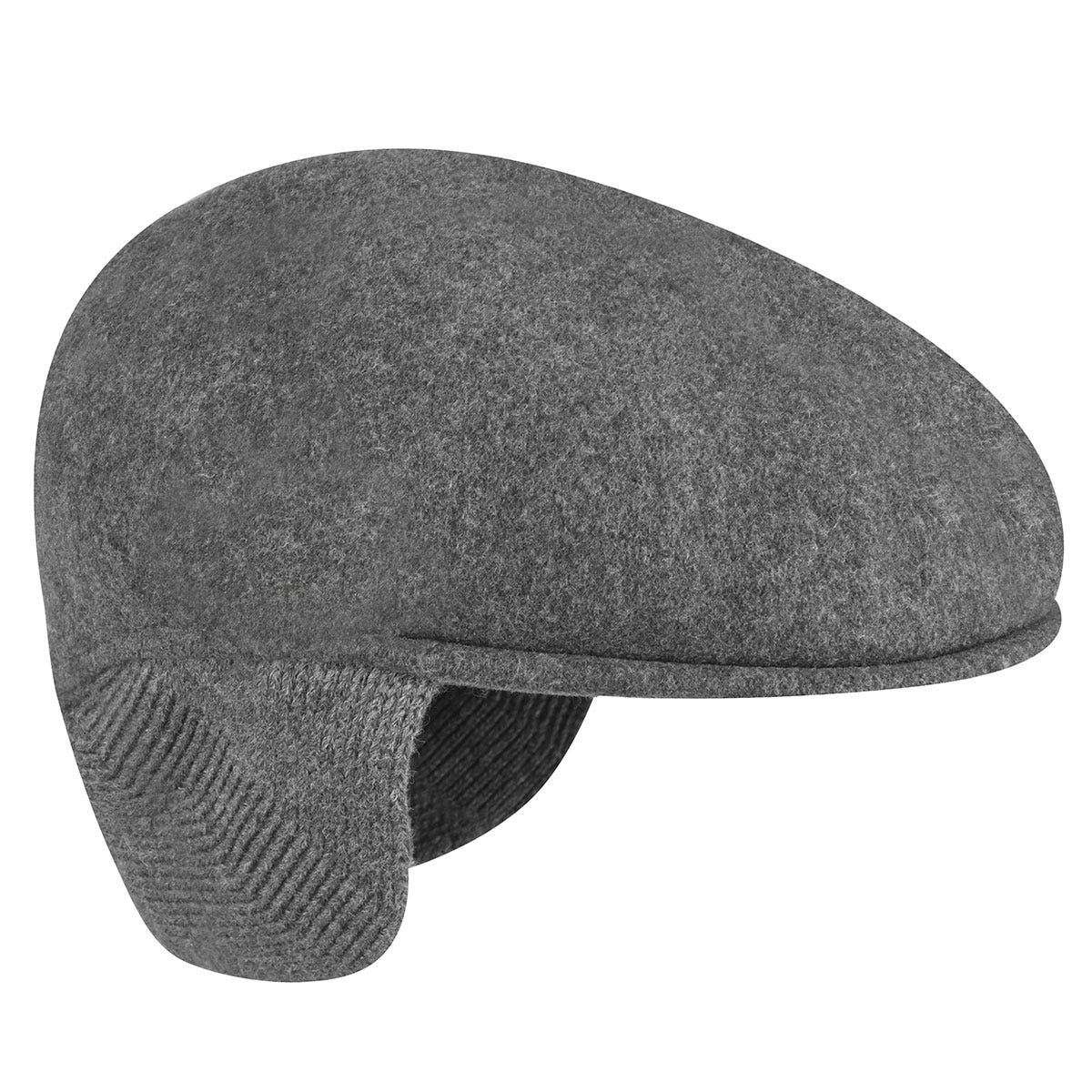 Kangol schiebermütze wolle 504 earlap flatcap, Grau