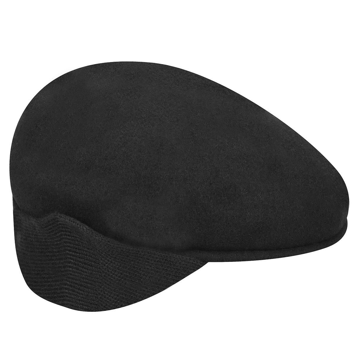 Kangol schiebermütze wolle 504 earlap flatcap, Schwarz