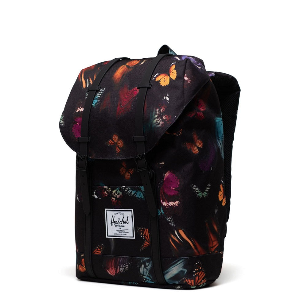 Herschel rucksack retreat warp butterflies, Schwarz