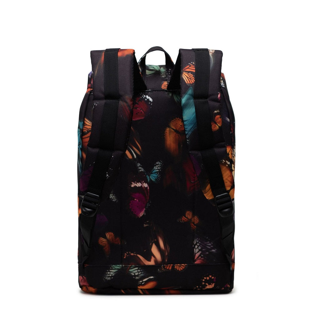 Herschel rucksack retreat warp butterflies, Schwarz